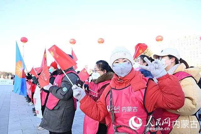 2022年呼和浩特市第七屆徒步迎新活動現(xiàn)場。人民網(wǎng) 劉藝琳攝