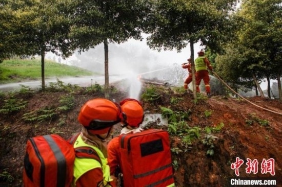 演練現(xiàn)場。瀘州消防供圖