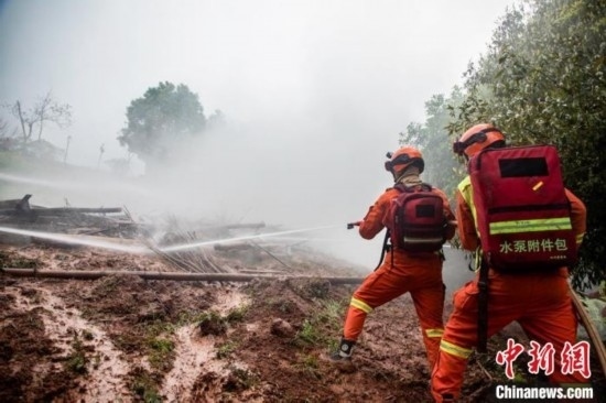 演練現(xiàn)場。瀘州消防供圖
