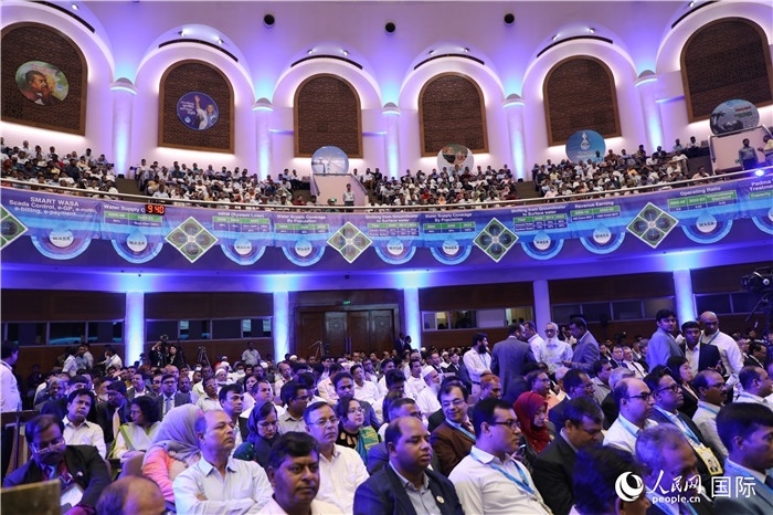 7月13日，達舍爾甘地污水處理廠項目竣工典禮舉行。人民網(wǎng)記者 孫廣勇攝