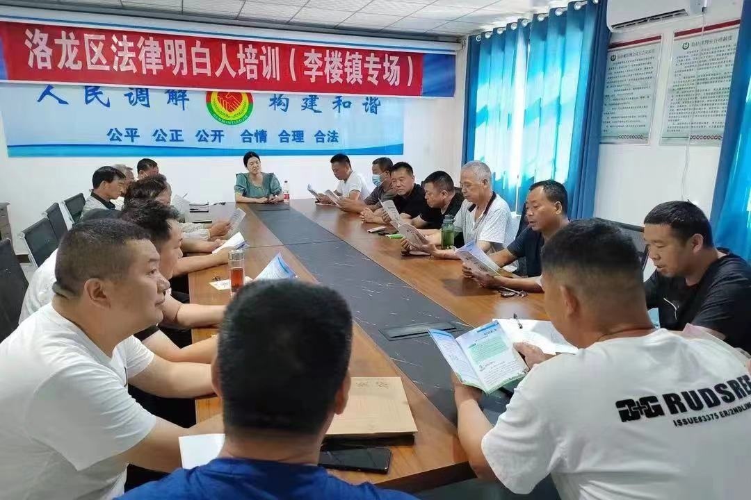 河南省洛陽市洛龍區(qū)李樓司法所開展《民法典》專題普法講座暨“法律明白人”培訓。河南省司法廳供圖