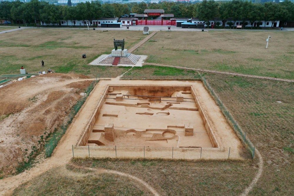 2022年河南安陽市殷墟商王陵區(qū)第三地點發(fā)掘現(xiàn)場（資料照片）。新華社發(fā)