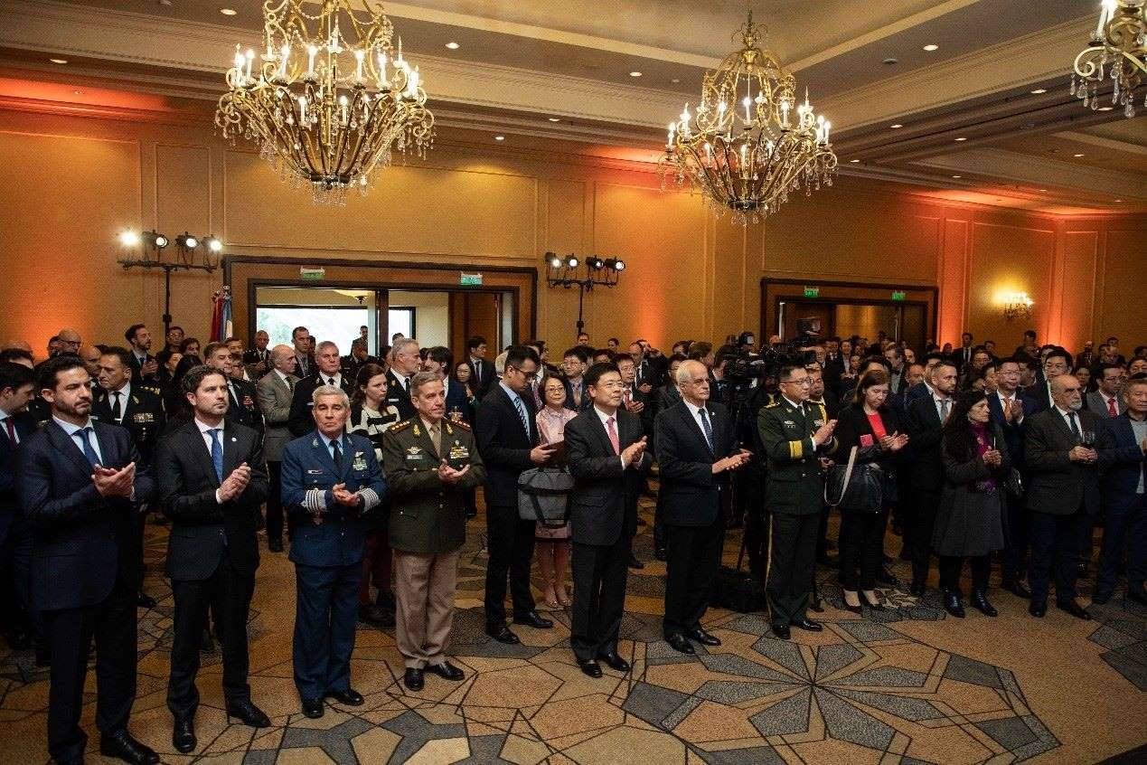 招待會現(xiàn)場氣氛熱烈友好。中國駐阿根廷大使館供圖