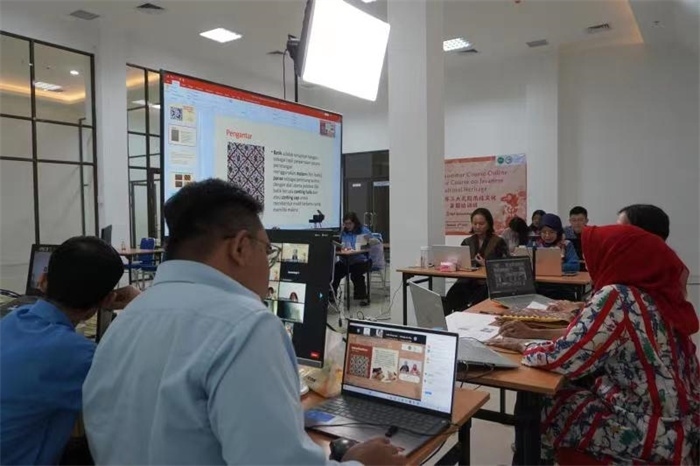 活動現(xiàn)場。供圖：印尼三一一大學孔子學院