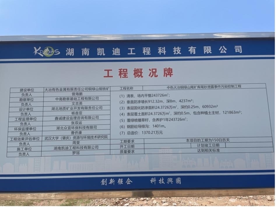 工程概況牌。 人民網(wǎng)記者 楊喬攝