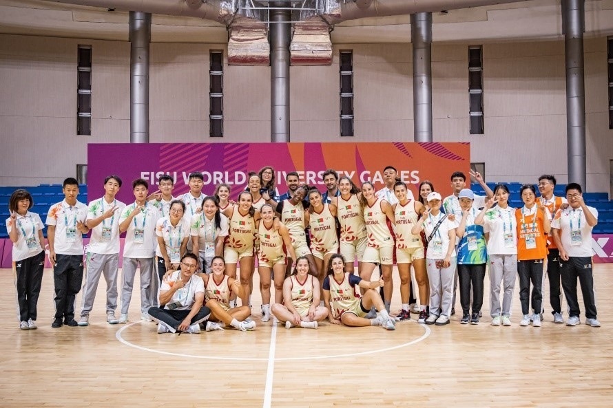 成都大運(yùn)會(huì)葡萄牙女子籃球隊(duì)。 受訪(fǎng)者供圖