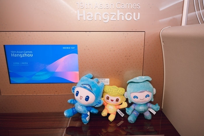 亞運(yùn)會(huì)吉祥物。上海鐵路局融媒體中心供圖