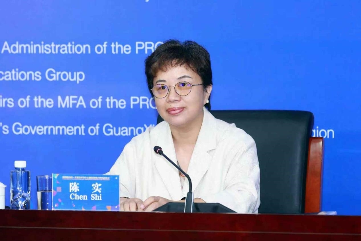 陳實主持嘉賓致辭環(huán)節(jié)。中國駐東盟使團供圖