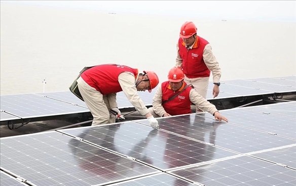 開(kāi)山島微電網(wǎng)的投運(yùn)建設(shè)。受訪者供圖