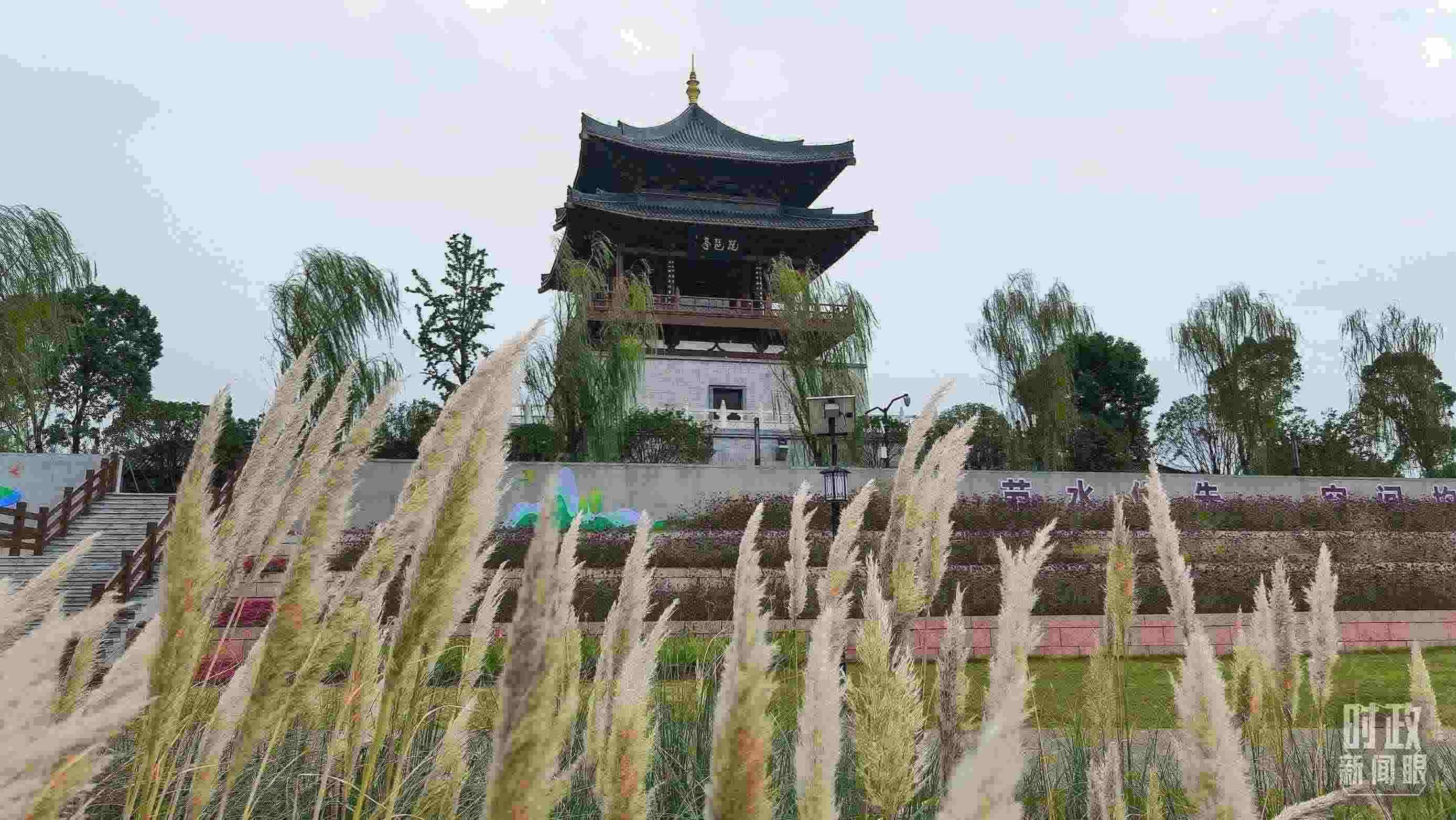 △長(zhǎng)江國(guó)家文化公園九江城區(qū)段。（總臺(tái)央視記者程鋮拍攝）