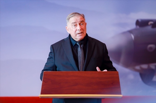 2023年10月30日，美中航空遺產(chǎn)基金會主席杰弗里·格林在中國人民抗日戰(zhàn)爭紀(jì)念館的活動中發(fā)表講話。中國人民對外友好協(xié)會供圖