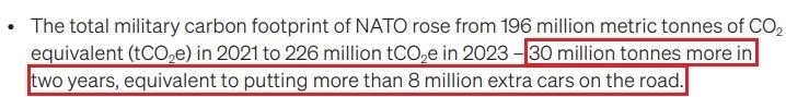 看看北約的“碳足跡”，就知道西方的氣候承諾有多扯