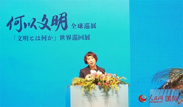 中央廣播電視總臺副臺長邢博致辭。人民網(wǎng) 蔣曉辰攝