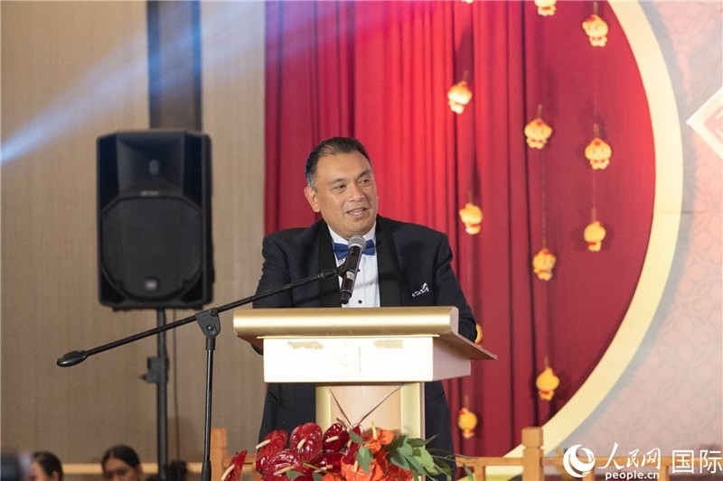 菲外交部副部長(zhǎng)多明戈出席年會(huì)并致辭。人民網(wǎng)記者樊帆 攝