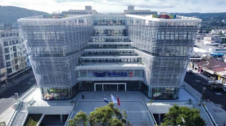 圖為中國援建薩爾瓦多國家圖書館實景。 圖片由中國援薩爾瓦多國家圖書館項目施工技術組提供