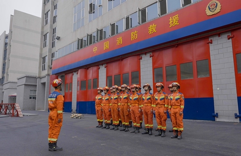 集結列隊。受訪者供圖