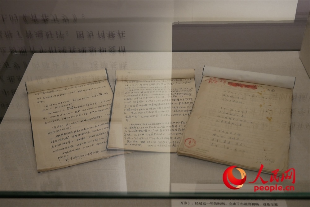 《青春萬(wàn)歲》手稿。人民網(wǎng)記者 韋衍行攝