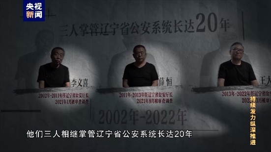 △李文喜、薛恒、王大偉在2021至2022年間先后落馬。