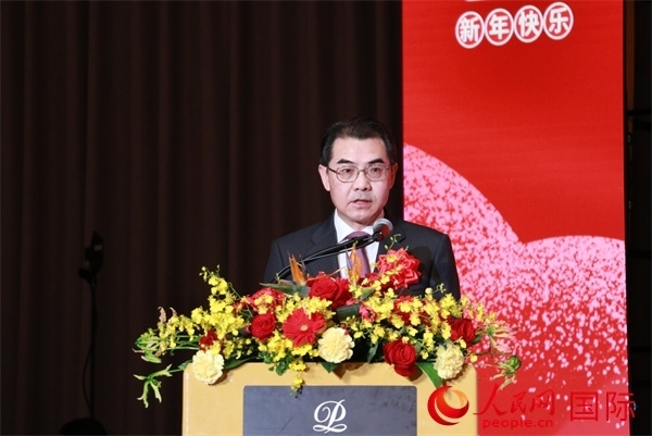 中國駐日本大使吳江浩致辭。人民網(wǎng) 許可攝