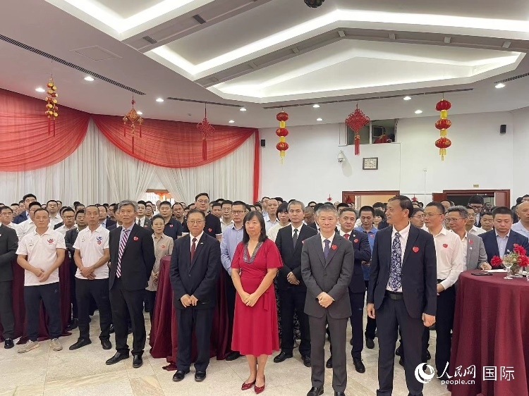 駐尼日利亞使館春節(jié)招待會(huì)現(xiàn)場(chǎng)。人民網(wǎng)記者 姜宣攝