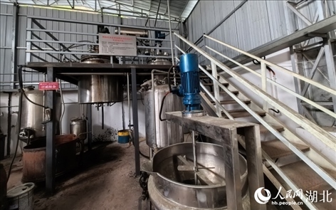 壩漆工業(yè)化量產(chǎn)設(shè)備。人民網(wǎng)記者 周雯攝