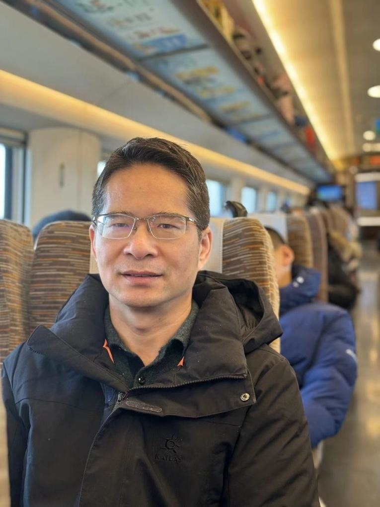 楊萬坤乘坐高鐵往返京津。（采訪對(duì)象供圖）
