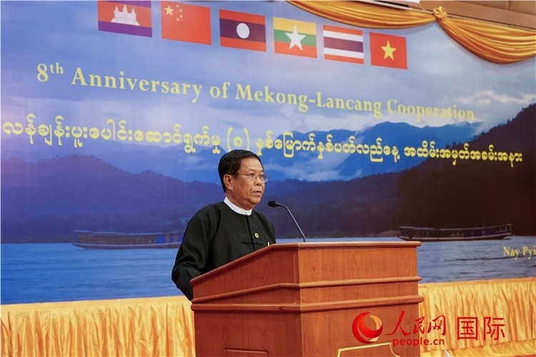 緬甸副總理兼外交部長丹穗致辭。人民網(wǎng)記者 謝佳君攝