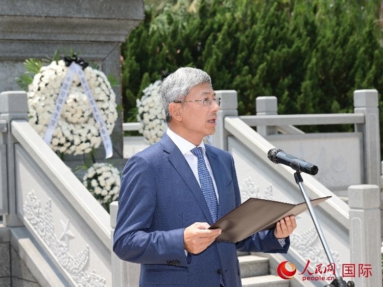 陳海大使發(fā)表致辭。人民網(wǎng)記者 謝佳君攝