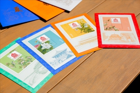 《四季故宮》藏書票。故宮博物院供圖