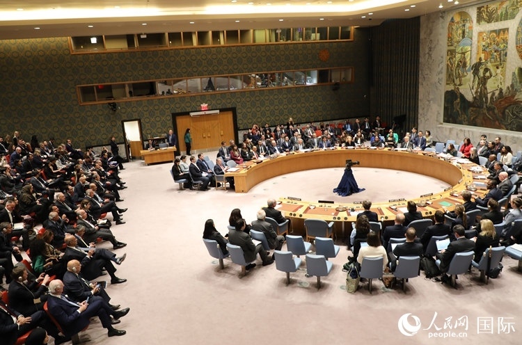 4月18日，聯(lián)合國總部安理會投票現(xiàn)場。 人民網(wǎng)記者 李志偉攝
