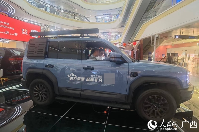 消費者在商場選購汽車。人民網(wǎng)記者 陳燕攝