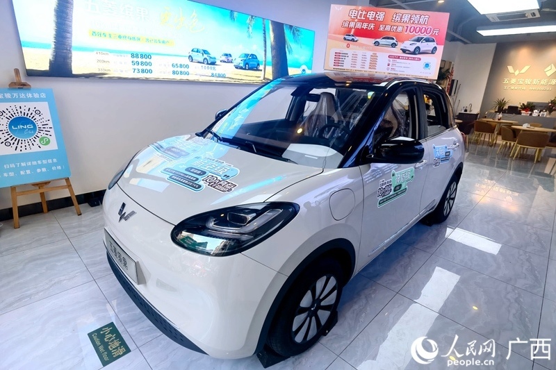 五菱汽車推出置換補貼。人民網(wǎng)記者 陳燕攝