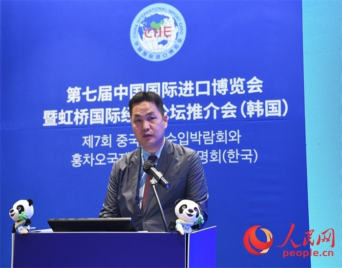 在華韓國(guó)創(chuàng)新中心代表金鐘文發(fā)言。 人民網(wǎng) 程安康攝