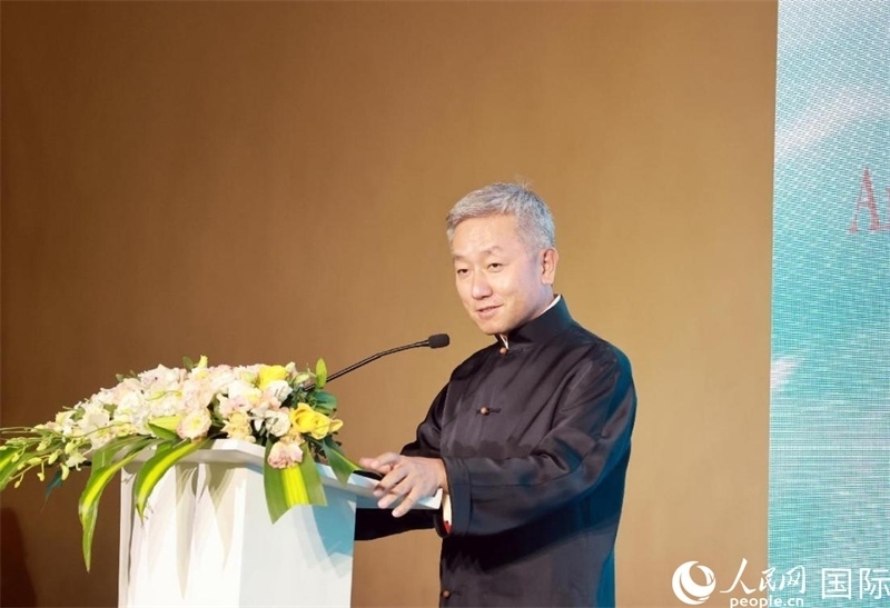 張益明大使致辭。人民網(wǎng)記者 管克江攝