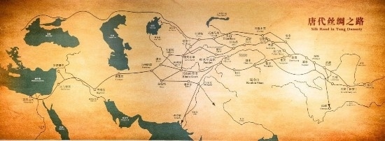 唐代絲綢之路，經(jīng)過(guò)新疆眾多地區(qū)。（圖片來(lái)源：視覺(jué)中國(guó)）