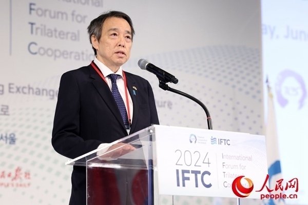 日本駐韓國大使水島光一致辭。主辦方供圖