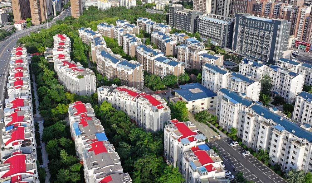 6月19日拍攝的長城花園社區(qū)（無人機照片）。