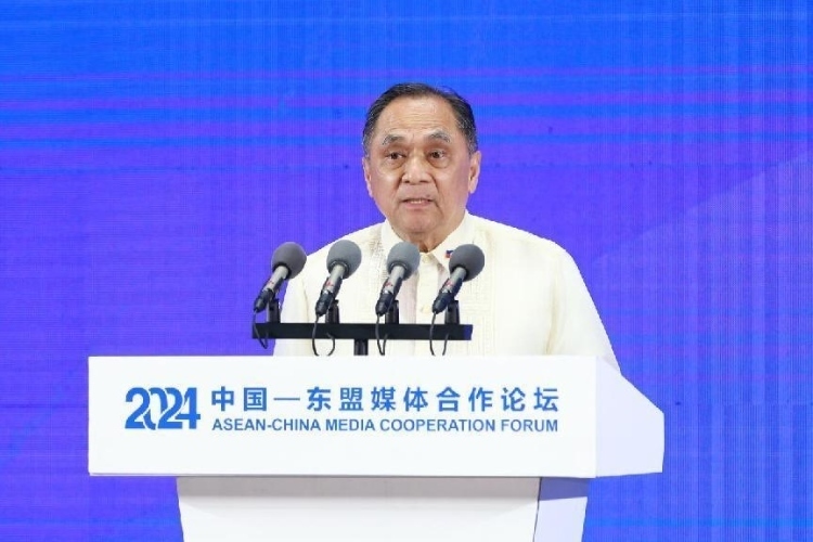 吉米致辭。中國外文局供圖