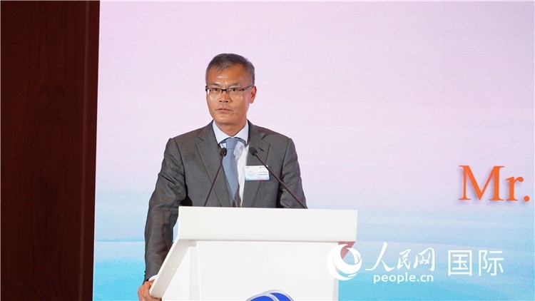 中國駐南非使館鄭冰開公使發(fā)言。 人民網 張茜 攝