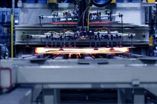 這是海斯坦普零件生產(chǎn)線（資料照片）。新華社發(fā)