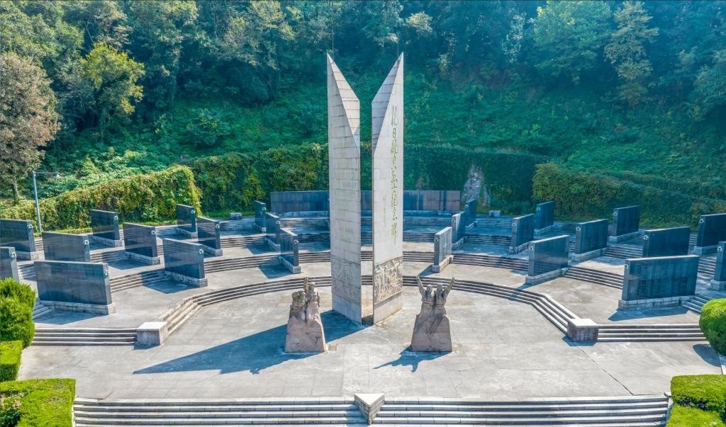 抗日航空英烈紀(jì)念碑廣場。（受訪單位供圖）