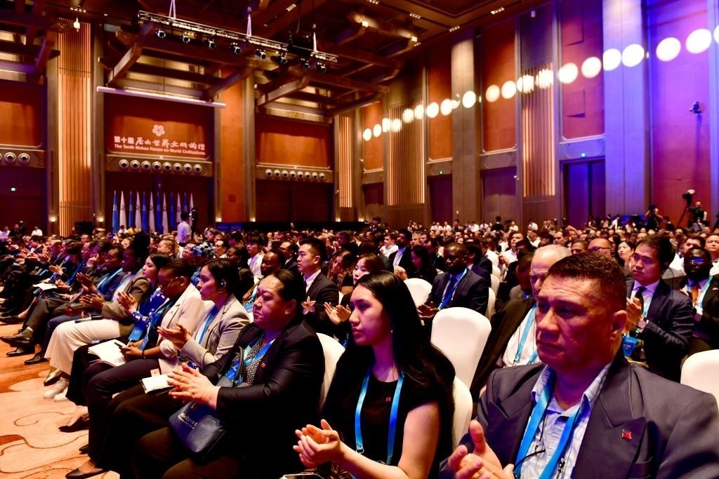 與會嘉賓出席第十屆尼山世界文明論壇。新華社記者 郭緒雷 攝