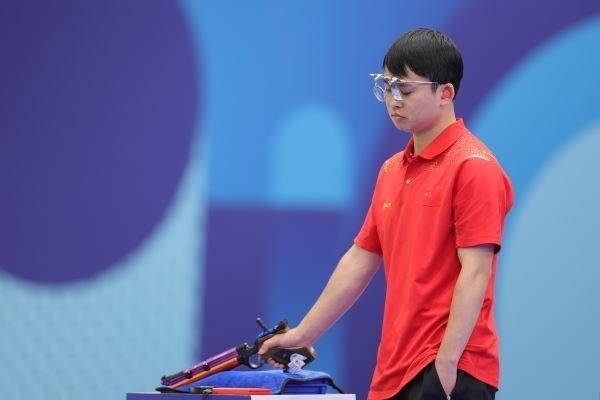 謝瑜在比賽中。 人民日報報道團 陶相安攝