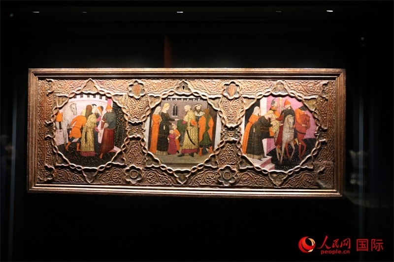 展覽“傳奇之旅：馬可·波羅與絲綢之路上的世界”展品。人民網(wǎng) 殷韜攝