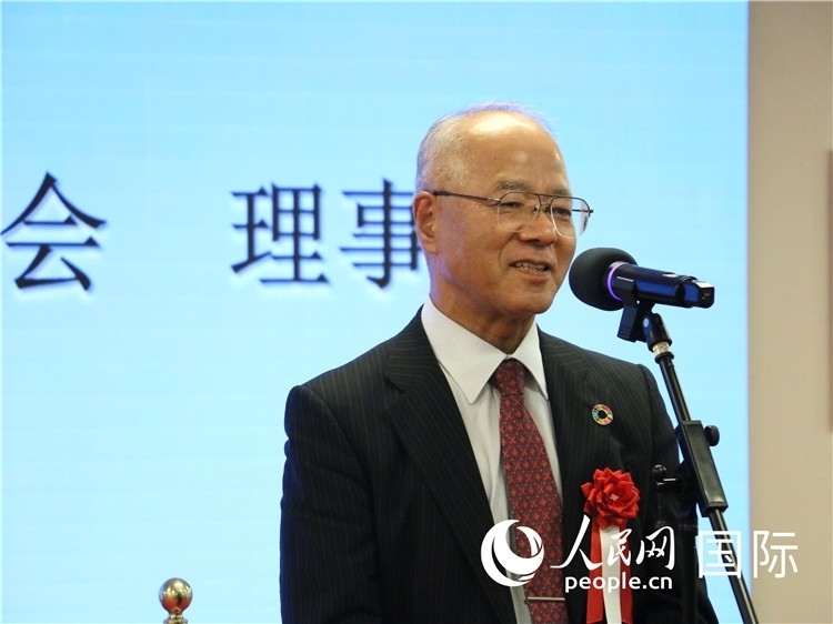 日中協(xié)會(huì)理事長瀨野清水致辭。人民網(wǎng) 許可攝