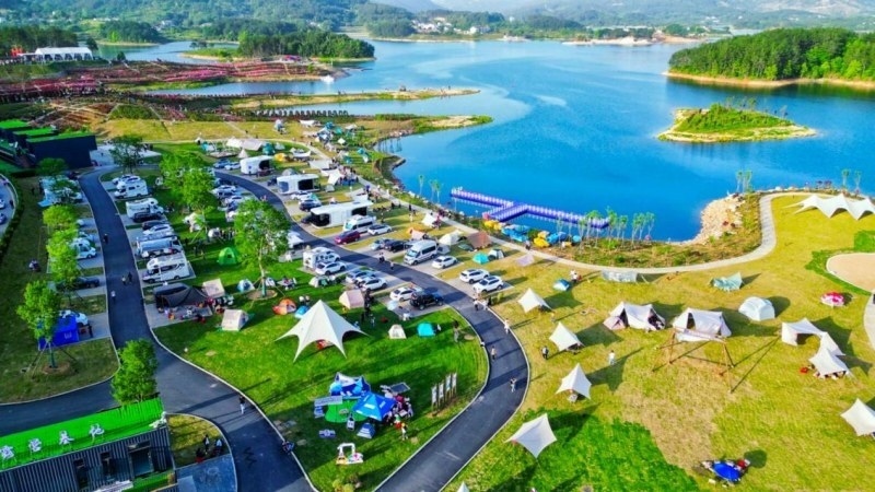 牛車河月亮灣露營基地。受訪方供圖