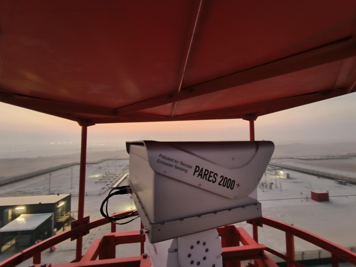 紅外線氣體監(jiān)測及智能預(yù)警系統(tǒng)主設(shè)備。振華石油供圖