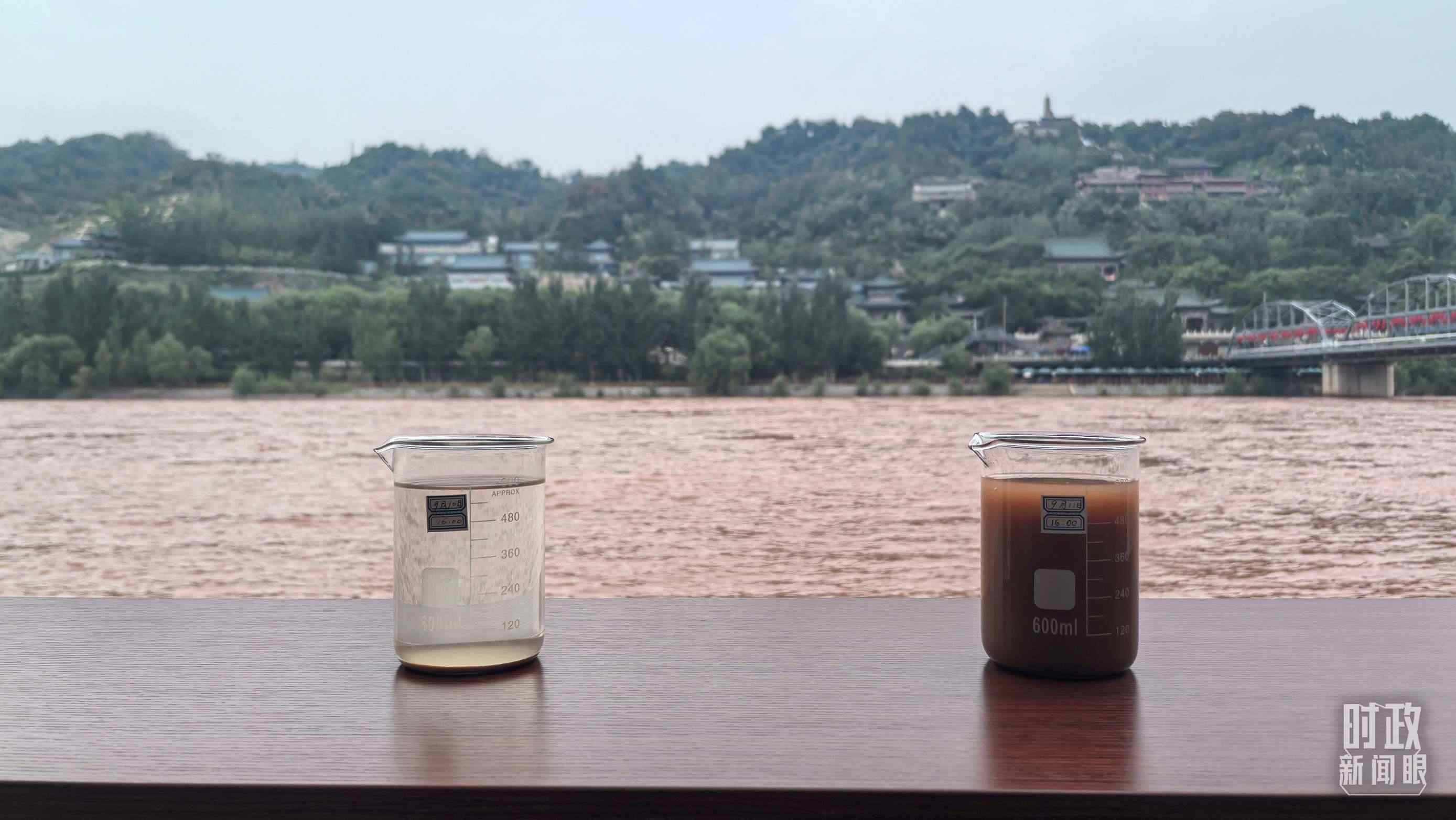 △黃河水質監(jiān)測。（總臺央視記者陸泓宇拍攝）