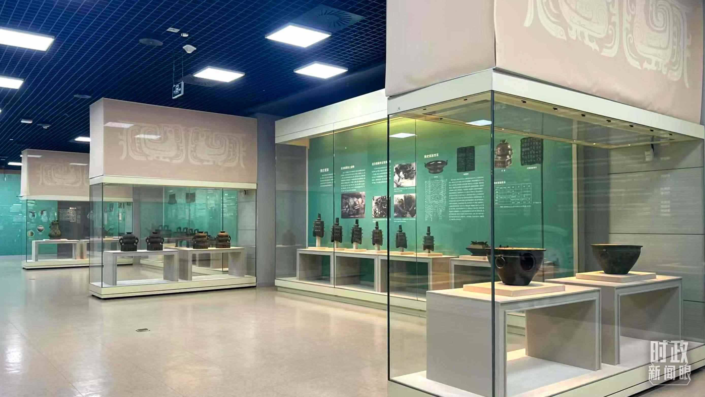 △ 寶雞青銅器博物院內(nèi)展陳。（總臺記者崔剛拍攝）