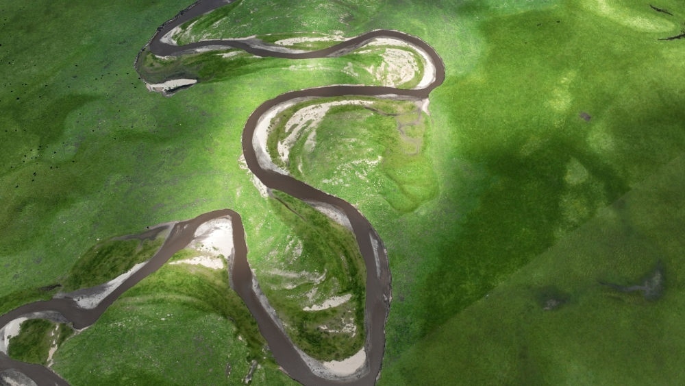 2023年7月6日在甘肅省甘南藏族自治州瑪曲縣拍攝的阿萬倉濕地景色（無人機(jī)照片）?，斍鷿竦卣嫉?62萬畝，是黃河上游重要的水源涵養(yǎng)區(qū)和生態(tài)功能區(qū)，被譽(yù)為“黃河之腎”。